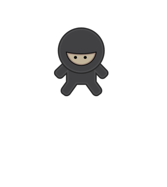 ninja model alb pe tricou