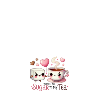 Sugar to my Tea model alb pe tricou