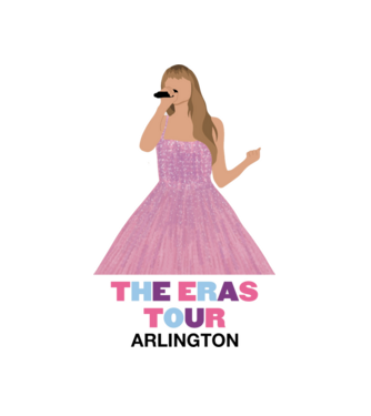 Taylor Swift The Eras Tour Arlington model alb pe tricou
