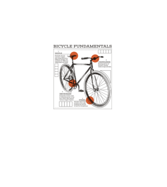 Bicycle fundamentals model alb pe tricou