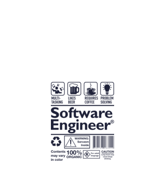 Software Engineer model nisipiu pe tricou