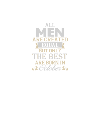 All men created equal but only the beat are born in october model roșu pe tricou