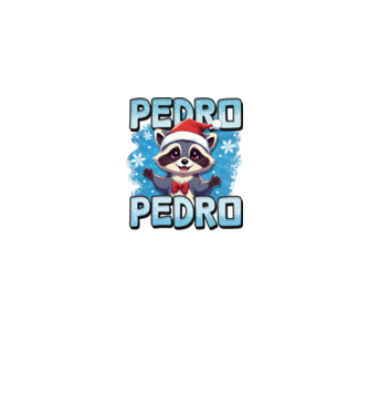 Pedro pedro retro xmas model negru pe tricou