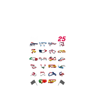 MOTOGP 25 CALENDAR Negru model negru pe tricou