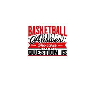 Sport is the answer BASCHETBALIST model alb pe tricou