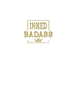 Inked Badass model negru pe tricou