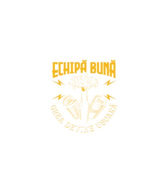 Cu o echipă bună, chiar și o zi grea devine ușoară - team building model negru pe tricou