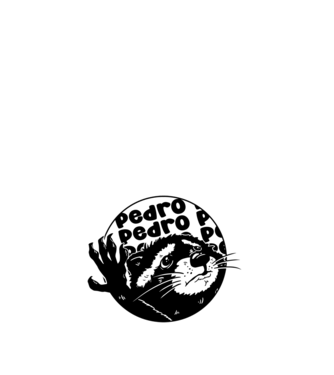 Pedro circle model alb pe tricou
