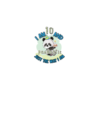 PANDASTIC 10 model alb pe tricou