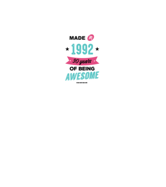 MADE in 1992 model alb pe tricou