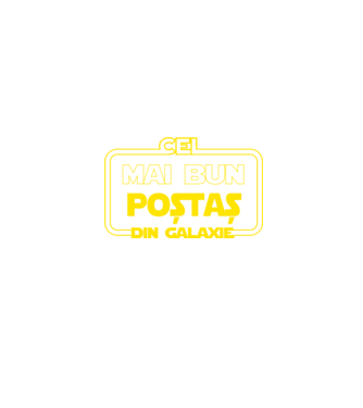 Cel mai bun poștaș din galaxie model negru pe tricou