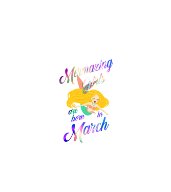 Mermazing girls are born march model negru pe tricou