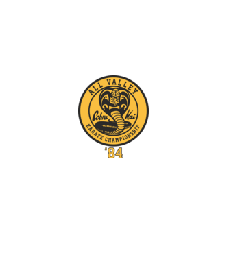 all valley karate cobra kai model negru pe tricou
