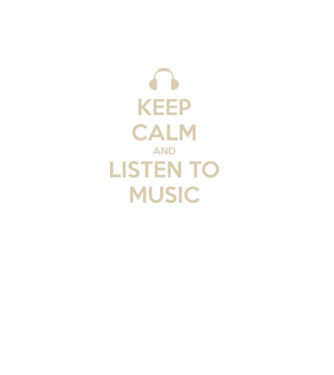 keep calm and listen to music model negru pe tricou