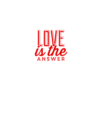 love in answer model negru pe tricou