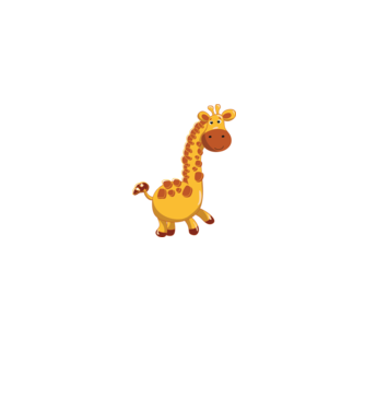 Cute giraffe model albastru jeanși pe tricou