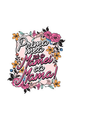 Prima mea zi a mamei ca mamă model alb pe tricou