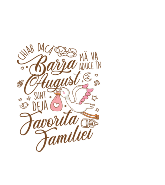 Favorita familiei AUGUST model alb pe tricou