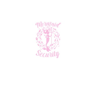 Mermaid Security girls model negru pe tricou