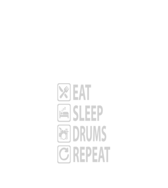 Eat Sleep Drum Repeat model negru pe tricou