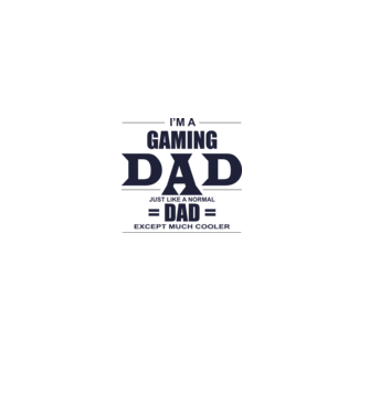 Gaming dad model alb pe tricou