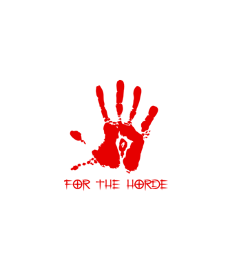 For The Horde Hand model negru pe tricou