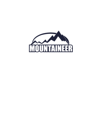 mountaineer model alb pe tricou