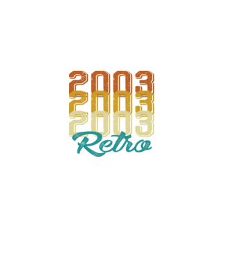Retro 2003 model negru pe tricou
