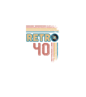 Retro 40 Birthday model alb pe tricou