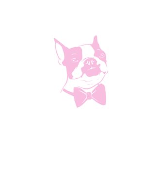 Boston Terrier model galben neon pe tricou