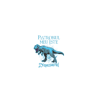 Patronul meu este dinozaurul model negru pe tricou