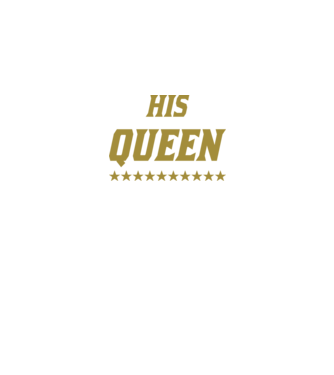 His Queen model negru pe tricou