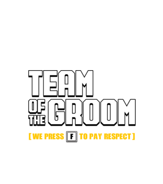 Team of the Groom model negru pe tricou