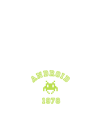android model negru pe tricou