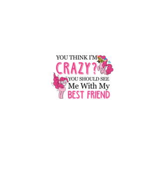 Crazy Friend Unicorn model alb pe tricou