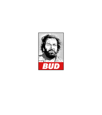 Bud Spencer halftone model mentă pe tricou