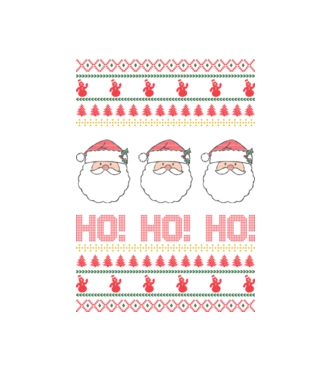 Ho-Ho-Ho model alb pe tricou