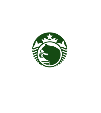 Bear Bucks model alb pe tricou