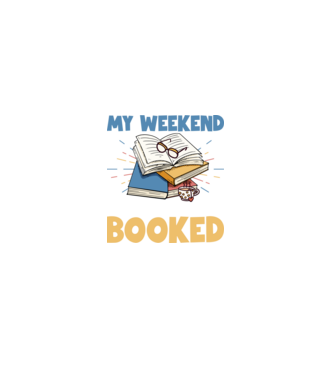 My weekend booked model negru pe tricou
