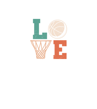 LOVE basketball model negru pe tricou