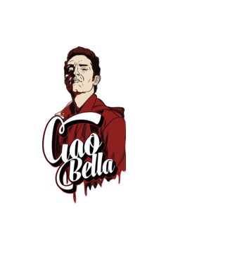 ciao bella berlin model negru pe tricou