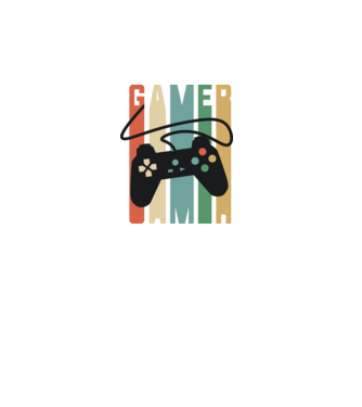Gamer Controller model negru pe tricou