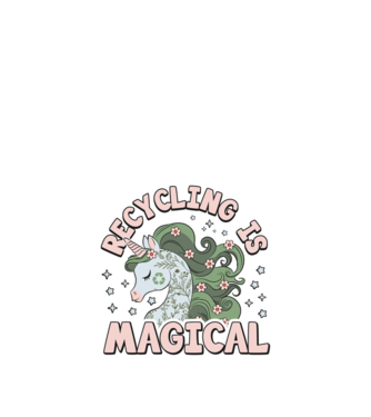 Recycling is magical model negru pe tricou