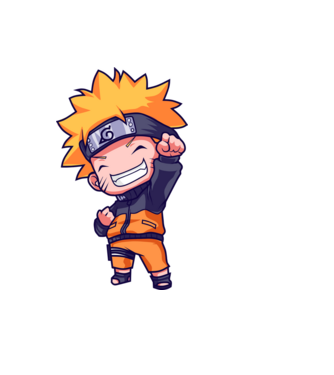 NARUTO model negru pe tricou
