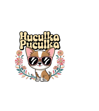 Huculka Puculka câine 1 model alb pe tricou