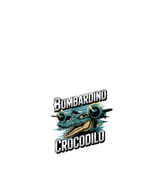 Bombardino Crocodilo 2 model alb pe tricou