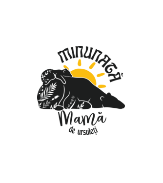Minunată mamă de ursuleți model alb pe tricou