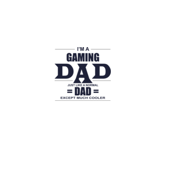 Gaming dad model alb pe tricou