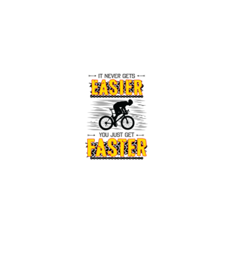 it never gets easier model alb pe tricou