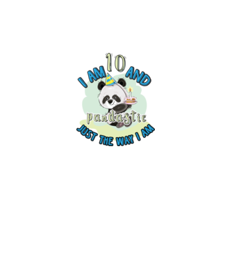 PANDASTIC 10 model alb pe tricou